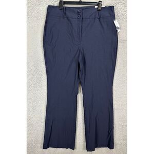 Lane Bryant Pants Womens 18R Reg Blue Tummy Fit Nylon Blend Straight Hi-Rise NEW